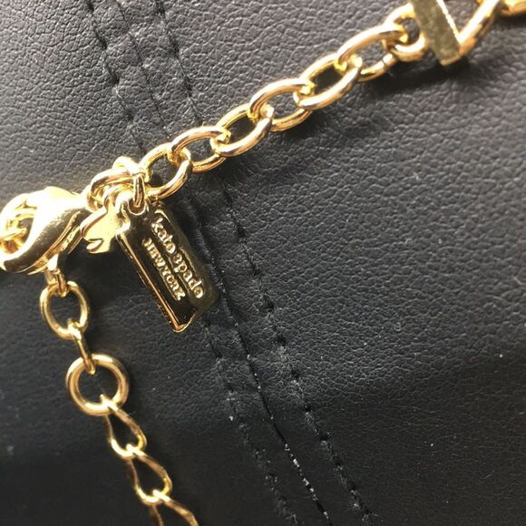 Kate Spade Steamer Glow Graduated Collar Necklace Pink and Yellow Gold Tone - Picture 5 of 16